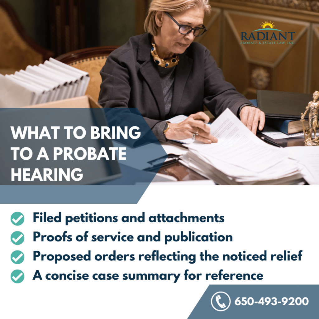 how to prepare for a probate hearing